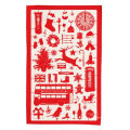 serviette de torchon de cuisine rouge de haute qualité de Noël TT-037